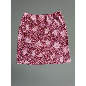 Vintage Y2K Dizaro Short Skirt Grunge Whimsical Abstract Pink Red Size Med